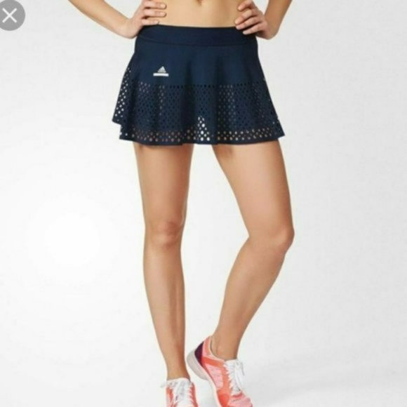 Nwt Adidas Stella McCartney Laser tennis skort skirt S Small Navy Blue - Picture 15 of 15